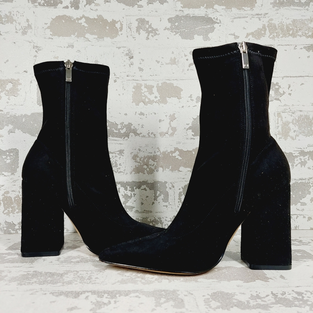 New Marc Fisher Larry Pointed Toe Black Ankle Bootie  W791 - Picture 6 of 13